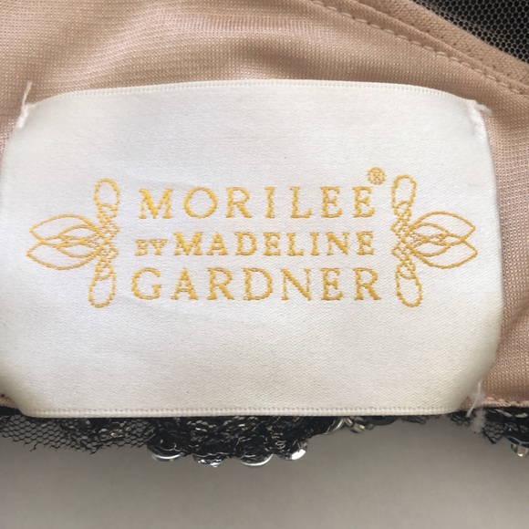 Morilee two-piece black lace beaded formal size 6 - Picture 5 of 12